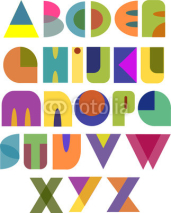 Naklejki abstract font alphabet set