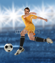 Naklejki Soccer Player in Action