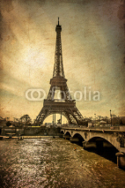 Naklejki Torre Eiffel Stile vintage