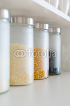 Naklejki glass jars with grain