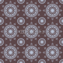 Obrazy i plakaty Seamless hand drawn mandala pattern for printing on fabric or paper. Vintage decorative elements in oriental style. Islam, arabic, indian, turkish,ottoman motifs.  Vector illustration.