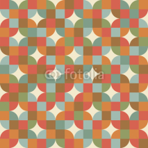 Seamless mosaic tiles pattern in retro style.