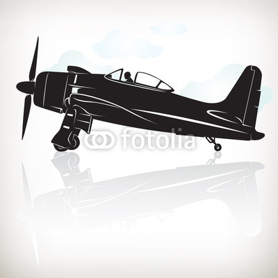 plane in silhouette 0091
