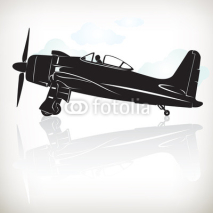 Fototapety plane in silhouette 0091