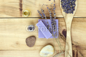 Naklejki Natural Lavender Spa Treatment Background