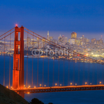 Naklejki Golden Gate Bridge and downtown San Francisco