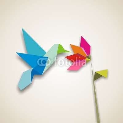 Origami hummingbird