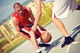 Fototapety Two basketball players on the court