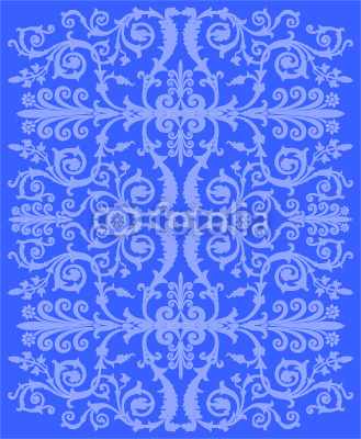 blue curled decoration illustration