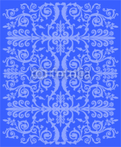 Fototapety blue curled decoration illustration