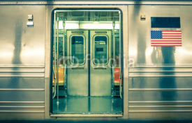 Fototapety Generic underground train - New York CIty