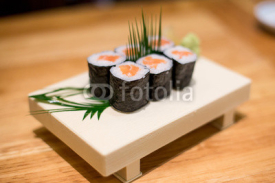 Fototapety Maki rolls with smoked salmon