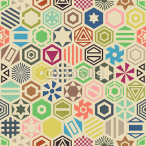 Hexagon seamless pattern.