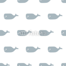 Fototapety seamless whale pattern