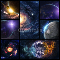 Fototapety Space collage