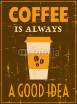 Naklejki Retro Coffee Poster