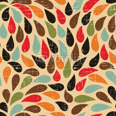 Seamless abstract retro drops pattern.