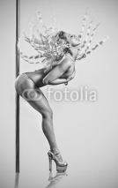 Naklejki Sexy pole dancer