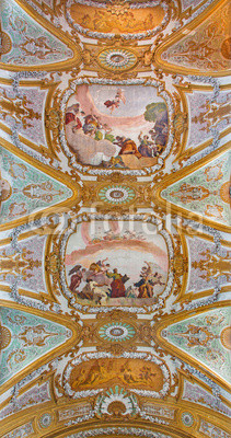Venice - Ceiling fresco of church Chiesa dei Gesuiti