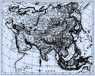 Vector Historical map of Asia