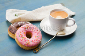 Naklejki breakfast with donuts