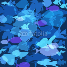 Vector image of colorful fish