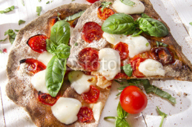 Fototapety Pizza with whole wheat flour