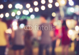 Festival Event Party with People walking Blurred Background