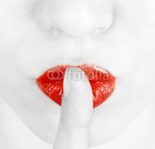 Fototapety Finger on lips