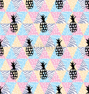 pineapple geometric seamless background