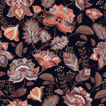 Fototapety Vintage seamless pattern. Flowers background in provence style.