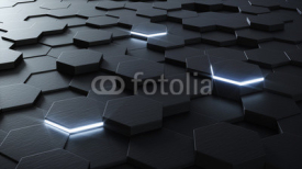 Fototapety Technical 3D hexagonal background design