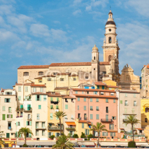Fototapety View of old town in Menton, Cote D'Azur, France