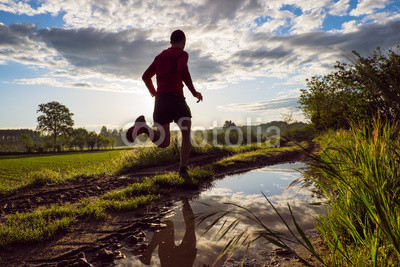 Trail running in campagna