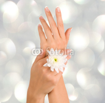 Naklejki Beautiful female hands