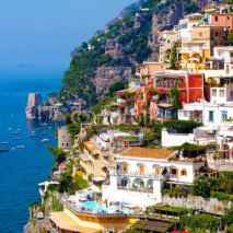 Naklejki Positano, italy. Amalfi Coast