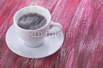 coffee cup with space on the wooden table