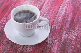 Naklejki coffee cup with space on the wooden table