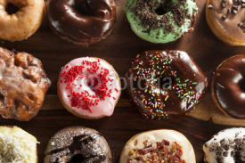 Fototapety Assorted Homemade Gourmet Donuts