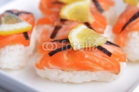 Fototapety sushi with salmon