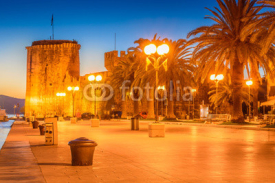 Obrazy i plakaty Trogir old town. / View at old town Trogir promenade in sunset, Croatia Europe.