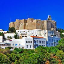 Fototapety view of Monastery of st.John in Patmos island, Dodecanese, Greec