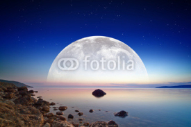 Naklejki Full moon rise