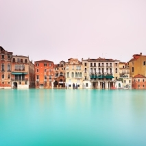 Naklejki Venice, canal grande detail. Long exposure.
