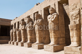 statues of pharaohs in Karnak Temple  in Luxor
