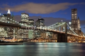 Naklejki New York City skyline- Brooklyn Bridge