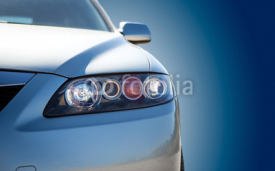 Fototapety blue modern car closeup