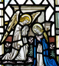 Naklejki Annunciation: Mary and gabriel