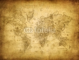 Fototapety ancient map of the world.