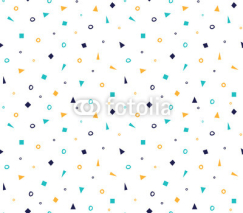 Naklejki Seamless geometric pattern with colorful elements, vector background. Simple universal design.